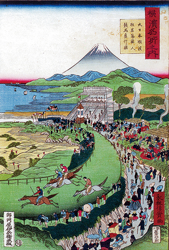 1872年の根岸競馬場の図