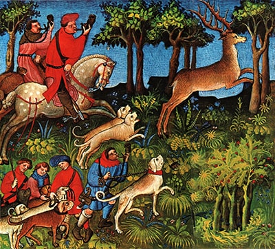 中世の狩猟は猟犬と共に