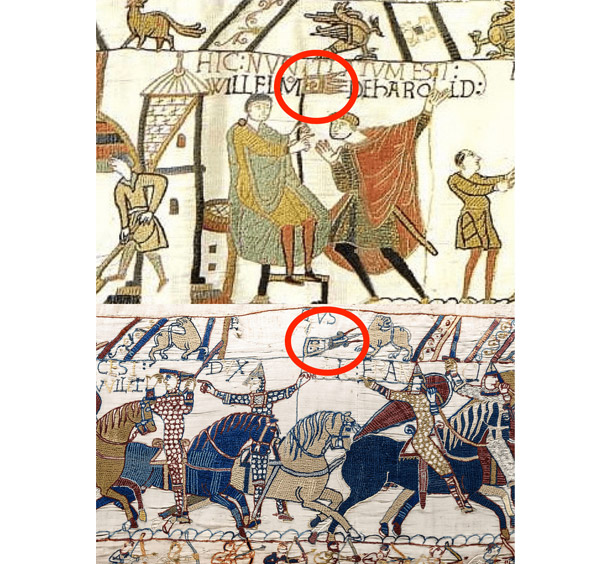 バイユー・タペストリーに描かれた教皇旗