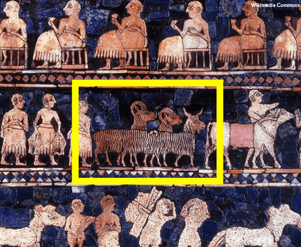 ウルのスタンダードの「饗宴の場面」）