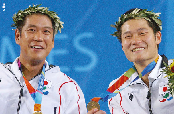 斉田選手とダブルスで金メダル