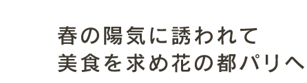 春の陽気に誘われて美食を求め花の都パリへ