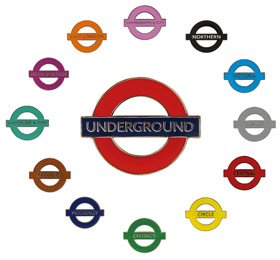 London Underground Lines Pin Badges