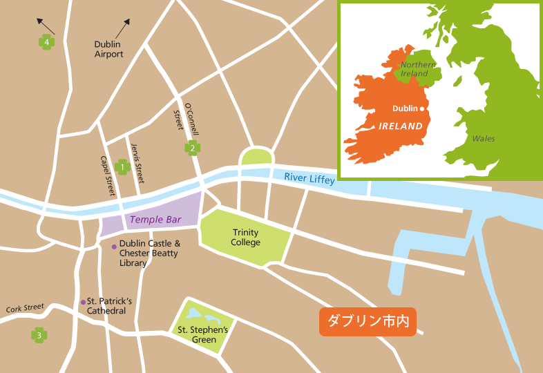 ダブリン市内の地図
