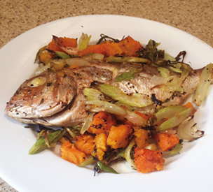 魚と野菜のオーブン焼き