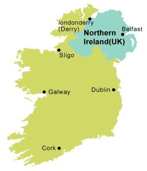 アイルランド Map