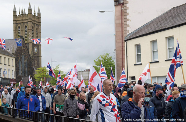 北アイルランド議定書に対する反対デモ