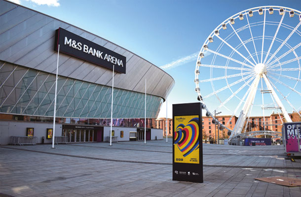 今年のユーロヴィジョンの会場となるリヴァプールのM&S Bank Arena Liverpool