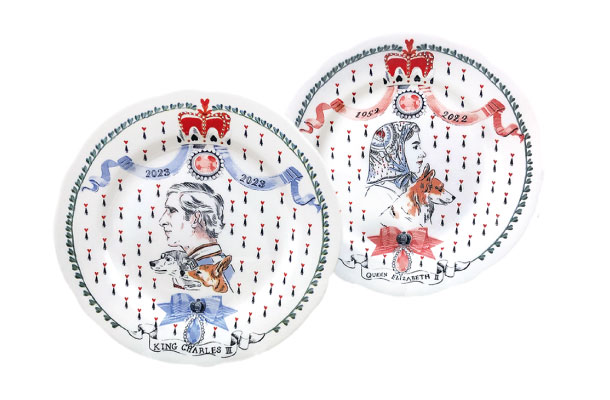 Coronation King & Queen Royal Stafford Side Plate Set
