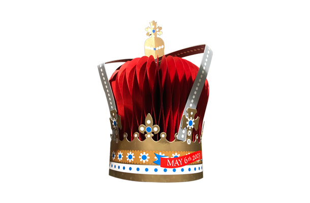 Talking Tables King Charles III Coronation Honeycomb Paper Crown