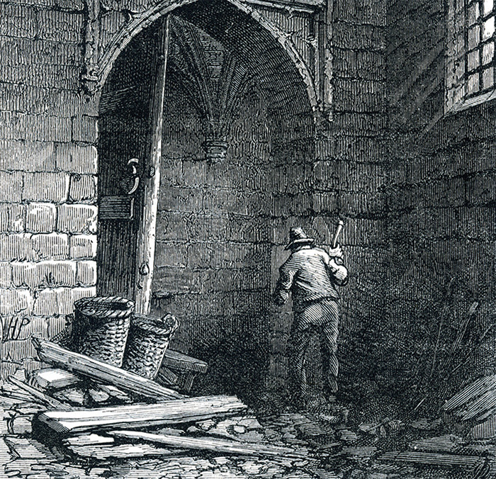 19世紀に描かれた火薬が運び込まれた国会議事堂の地下室